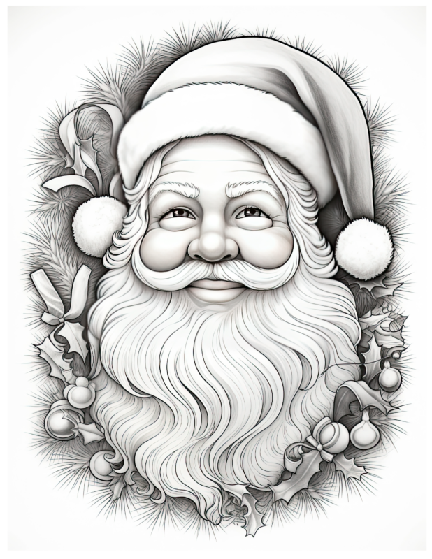 Free Printable Capture The Enchantment - Santa Claus Coloring Page For ...