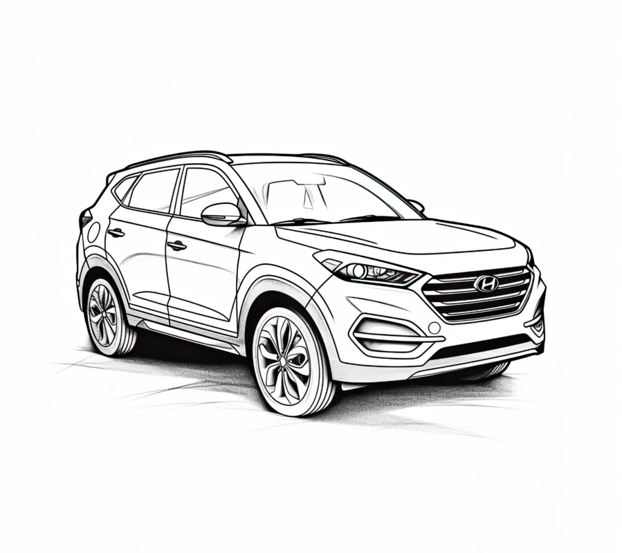 Free Printable Hyundai Tucson Coloring Page For Kids And Adults