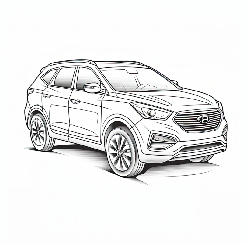 Free Printable Hyundai Veracruz Coloring Page For Kids And Adults