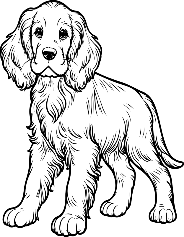 Free Printable Irish Setterd Puppy Coloring Page For Kids And Adults