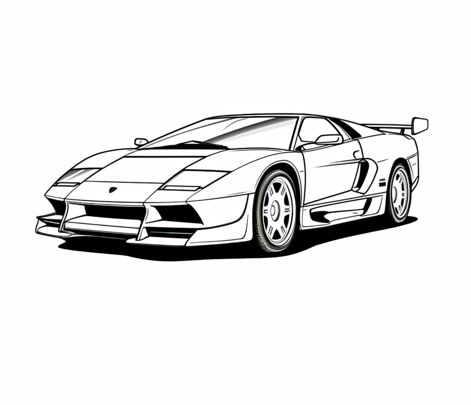 Free Printable Lamborghini Diablo Coloring Page For Kids And Adults