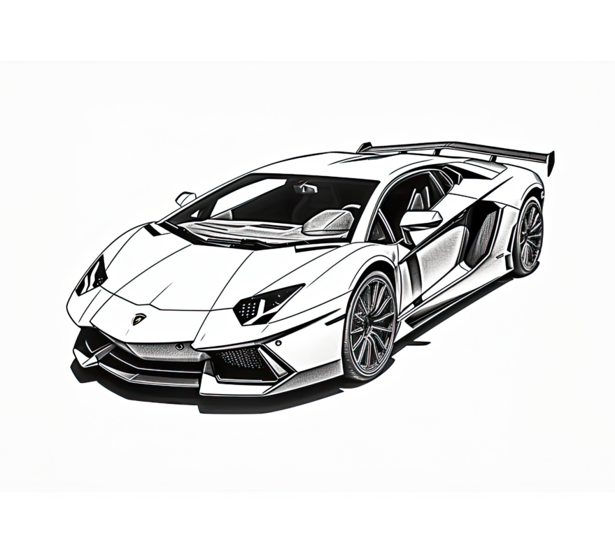 Free Printable Lamborghini Aventador Coloring Page For Kids And Adults