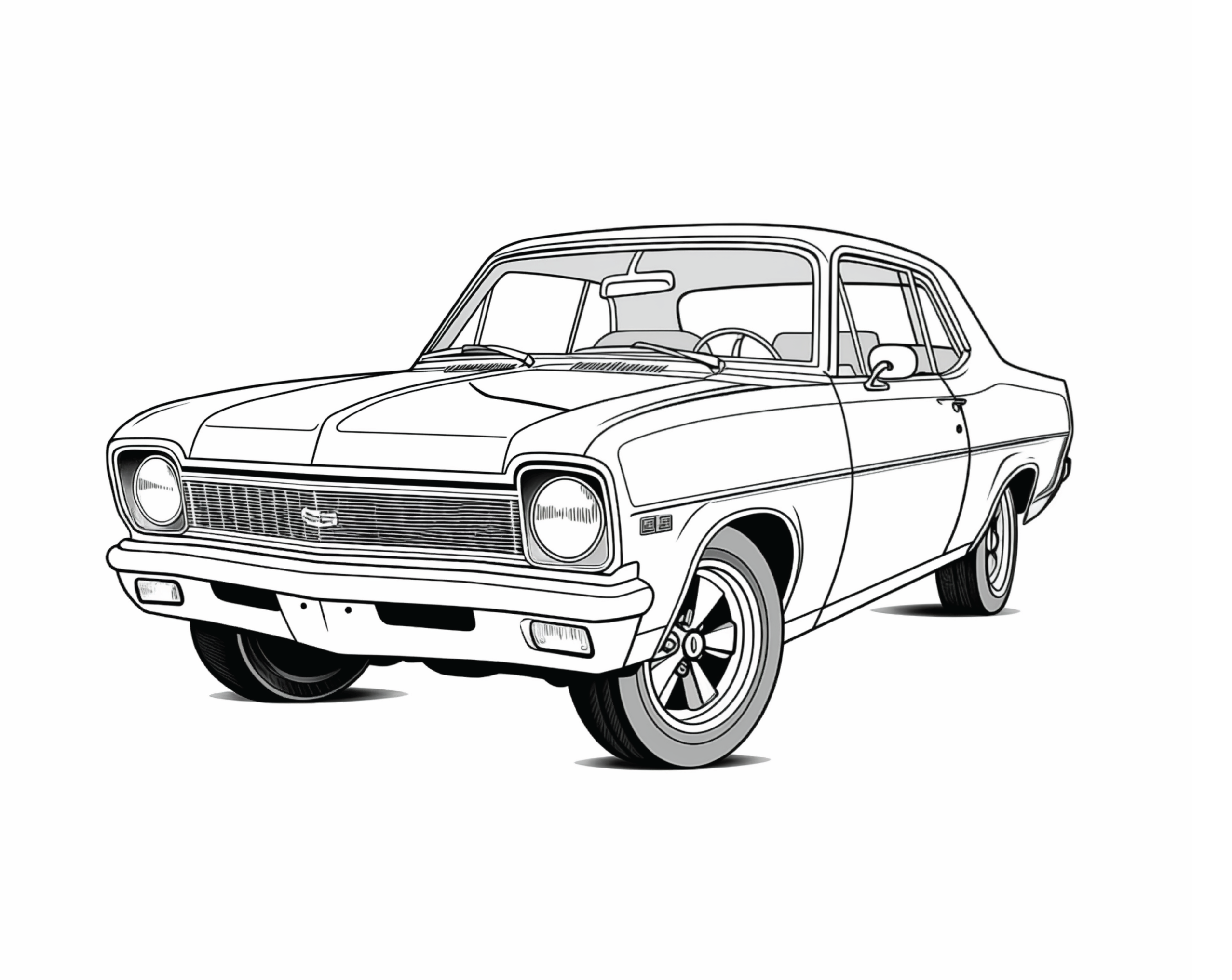 Free Printable Chevrolet Nova Coloring Page For Kids And Adults