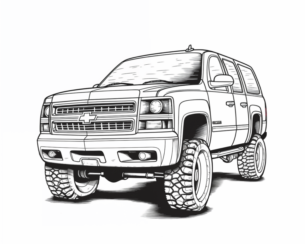 Free Printable Chevrolet Suburban Coloring Page For Kids And Adults